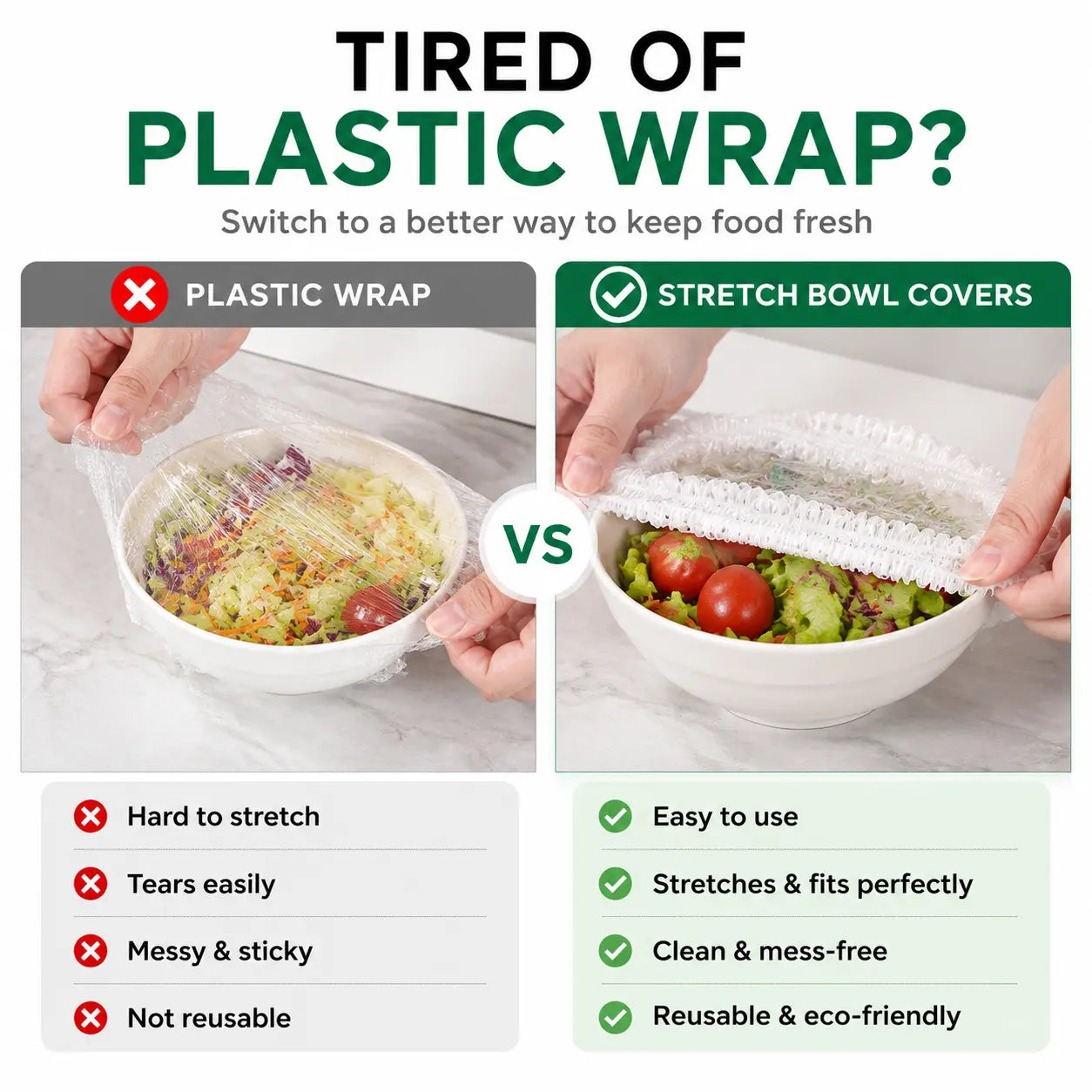 Disposable Stretch Food Covers for Bowls & Plates