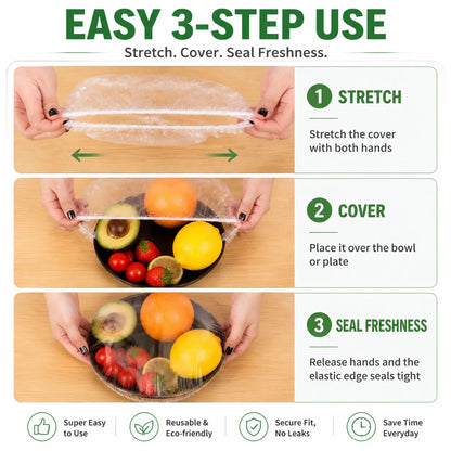 Disposable Stretch Food Covers for Bowls & Plates