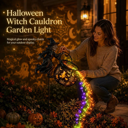 🧙‍♀️✨Halloween Witch Cauldron Garden Light
