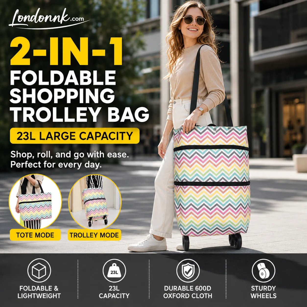 🔥HOT SALE 50% OFF🔥Foldable 2-in-1 Shopping Bag
