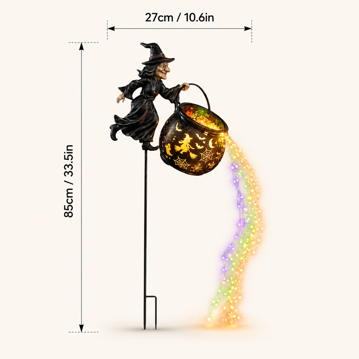 🧙‍♀️✨Halloween Witch Cauldron Garden Light