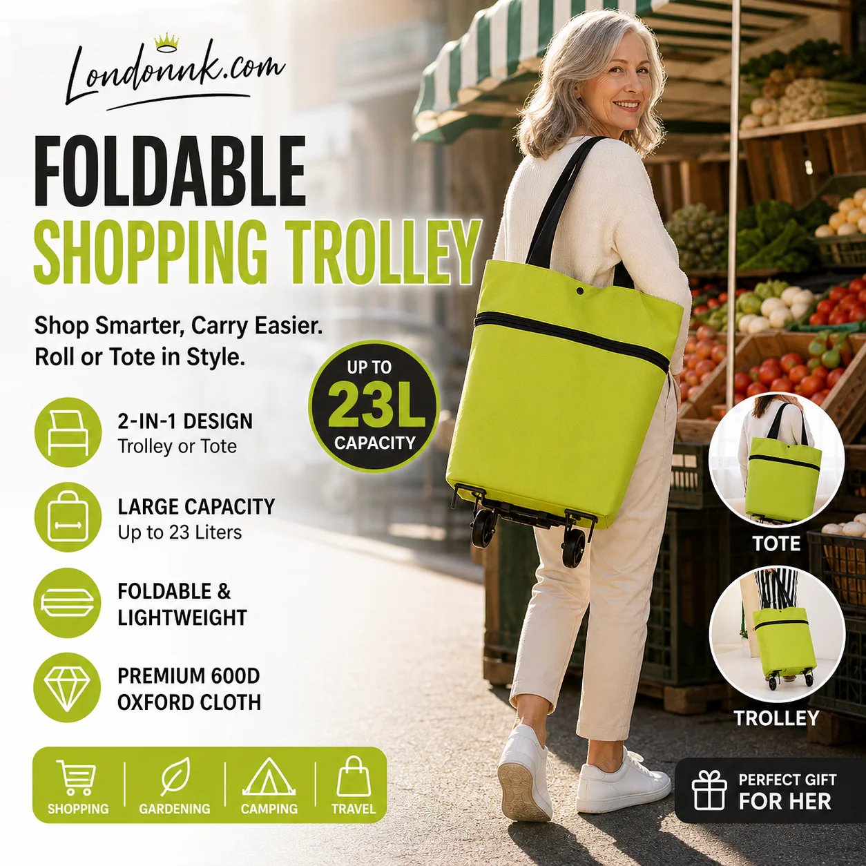 🔥HOT SALE 50% OFF🔥Foldable 2-in-1 Shopping Bag