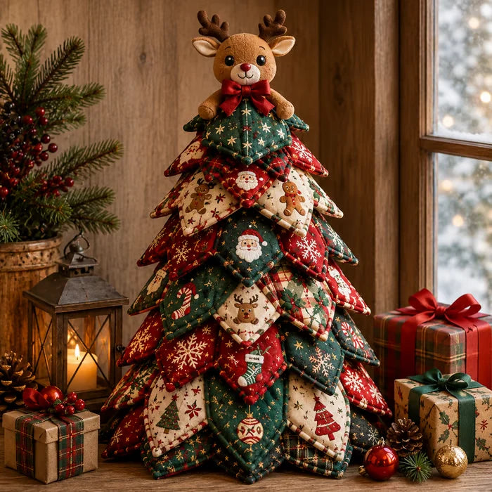 🔥LAST DAY 50% OFF - 🎄🧵DIY Quilted Christmas Tree Kit – Handmade Fabric Holiday Tabletop Tree Decor