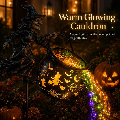 🧙‍♀️✨Halloween Witch Cauldron Garden Light